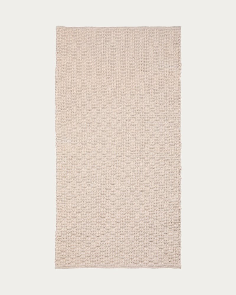 Ковер Mascarell из хлопка и полиэстера белого цвета 70 x 140 см