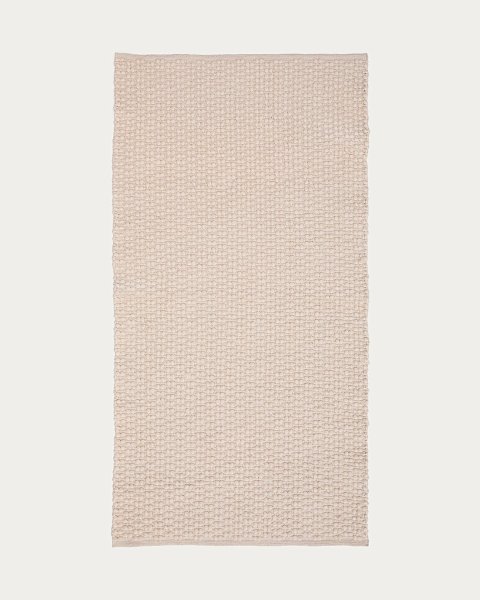 Ковер Mascarell из хлопка и полиэстера белого цвета 70 x 140 см