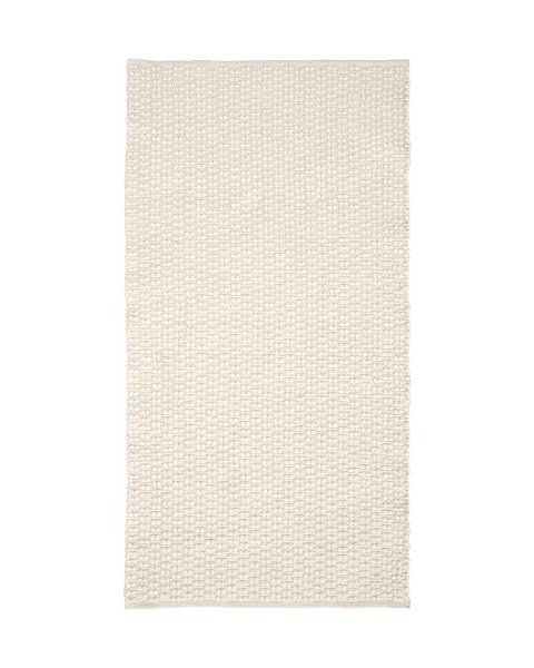 Ковер Mascarell из хлопка и полиэстера белого цвета 70 x 140 см