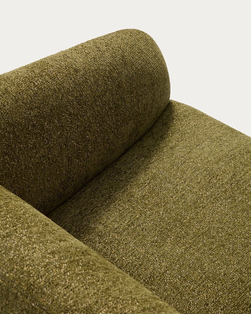 Кресло Milare из оливково-зеленой синели, 83 см