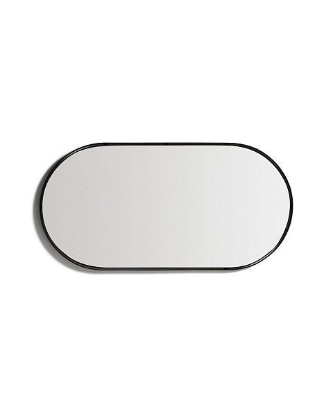 Овальное черное металлическое зеркало Noral Ø60,5 x 120 см