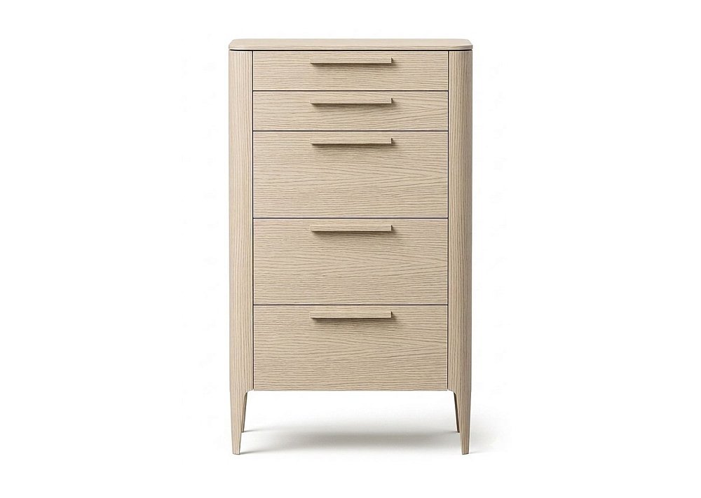 Комод Type oak высокии? 5 ящиков (беленый дуб)