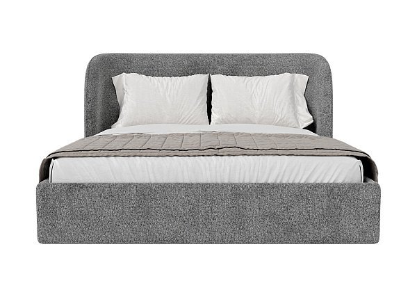 Кровать двуспальная Classic 160 см (серый, рогожка)