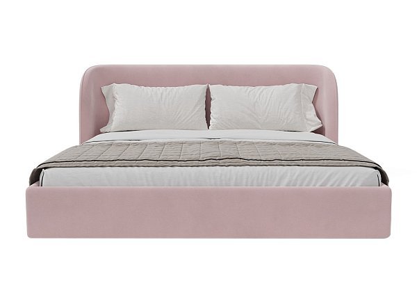 Кровать двуспальная Classic 200 см (розовый, велюр)
