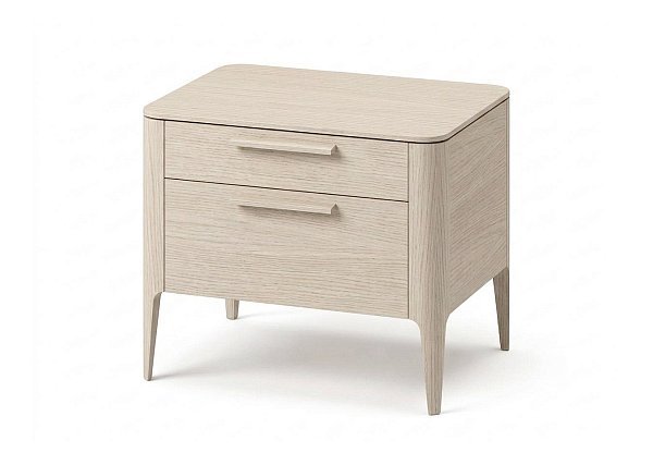 Тумба прикроватная Type oak 2 ящика ширина 60 см (беленый дуб)