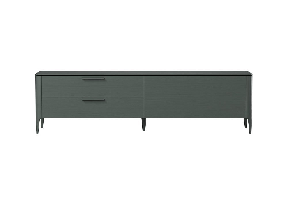 Тумба Type oak под ТВ 2 ящика откидная дверь (темно-серый)