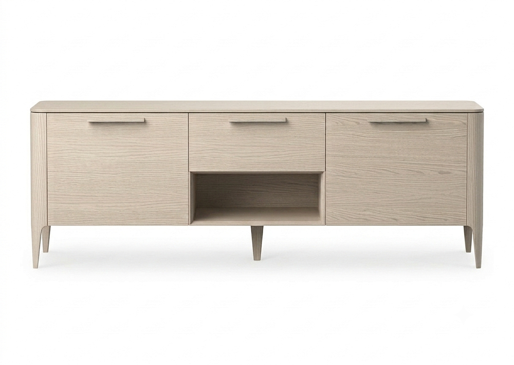 Тумба Type oak под ТВ ширина 160 см (беленый дуб)