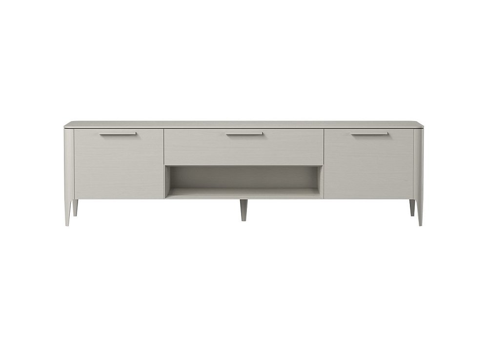 Тумба Type oak под ТВ ширина 200 см (серо-бежевый)