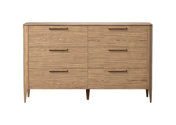 Комод Type oak 6 ящиков ширина 140 см (натуральный дуб)