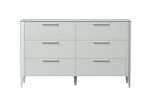Комод Type oak 6 ящиков ширина 140 см (светло-серый)