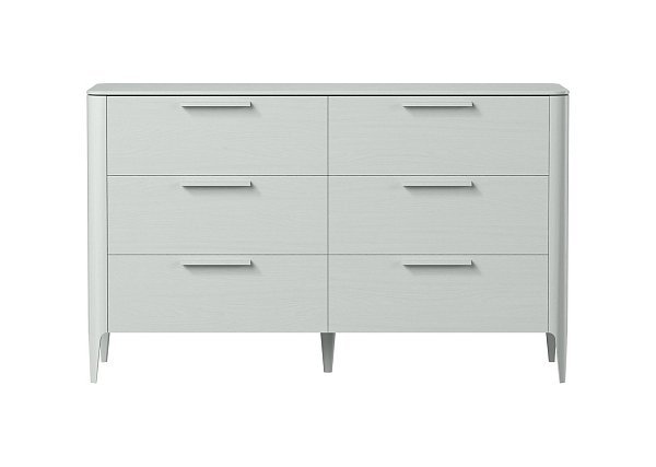 Комод Type oak 6 ящиков ширина 140 см (светло-серый)
