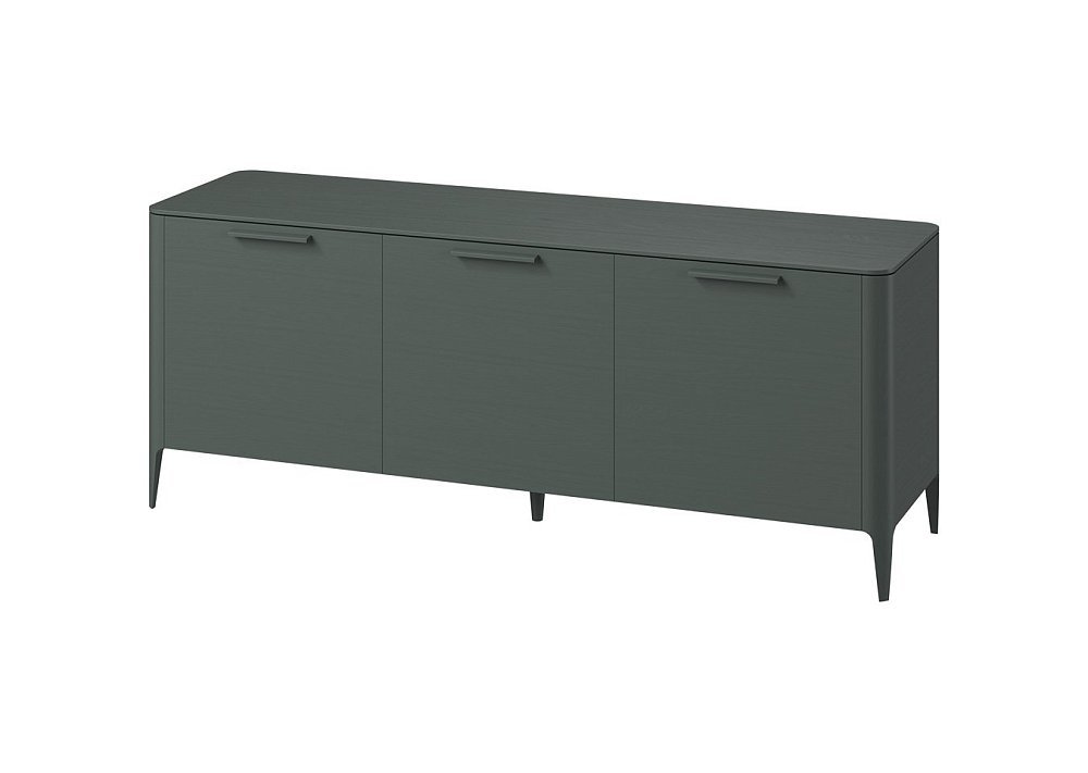 Тумба Type oak 3 двери ширина 180 см (темно-серый)