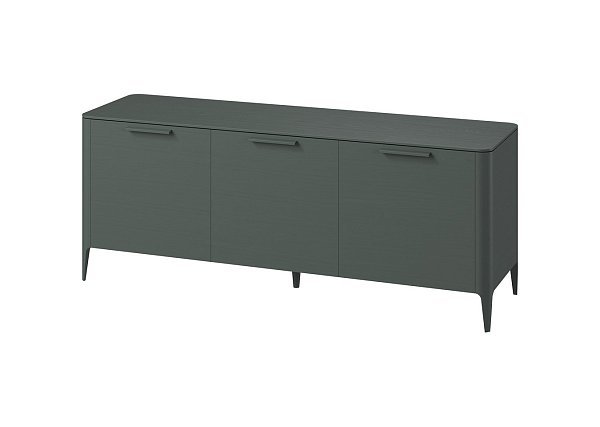 Тумба Type oak 3 двери ширина 180 см (темно-серый)
