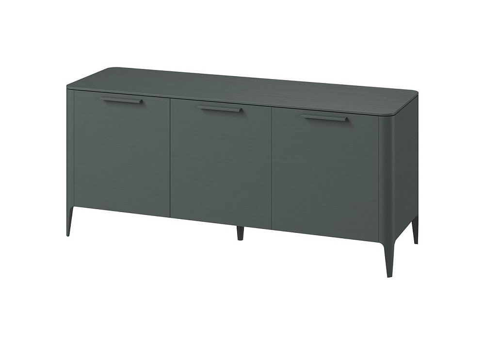 Тумба Type oak 3 двери ширина 160 см (темно-серый)