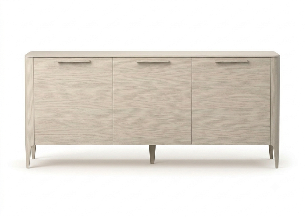 Тумба Type oak 3 двери ширина 160 см (беленый дуб)