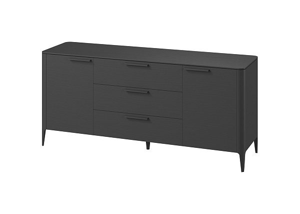 Тумба Type oak 2 двери 3 ящика (черный)