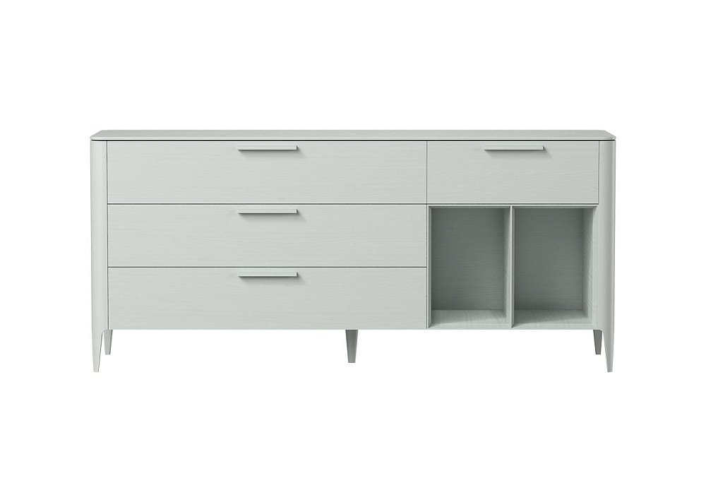Тумба Type oak 4 ящика 2 полки ширина 180 см (светло-серый)