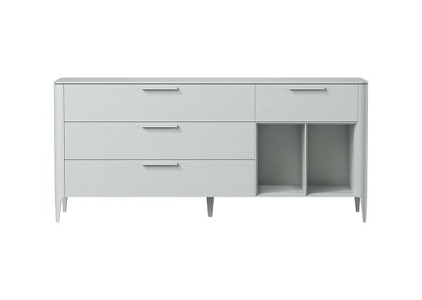 Тумба Type oak 4 ящика 2 полки ширина 180 см (светло-серый)