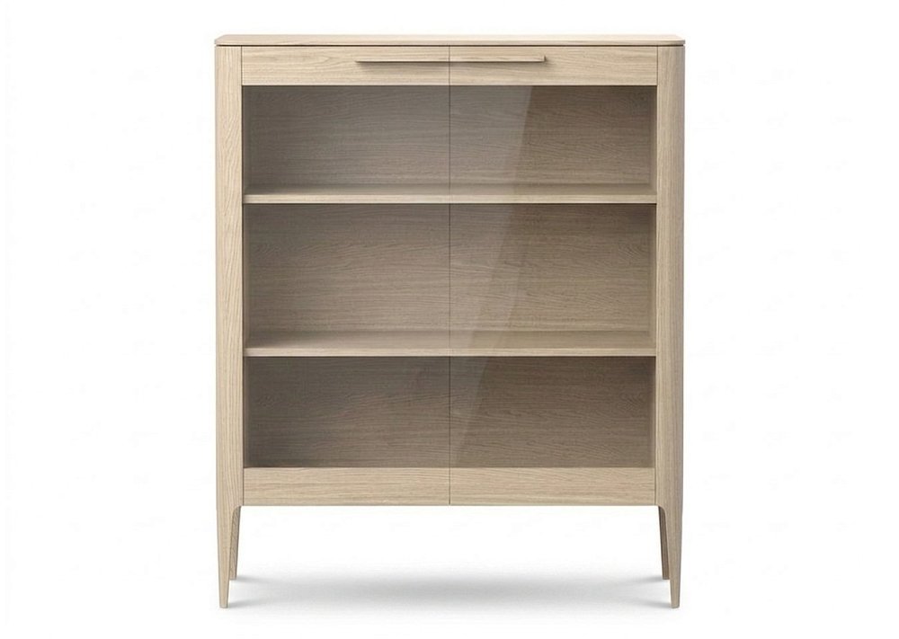Витрина Type oak стеклянная высота 120 см (беленый дуб)