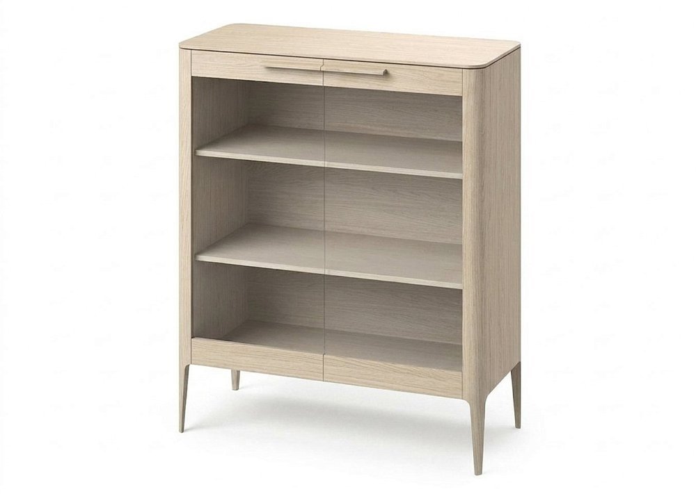 Витрина Type oak стеклянная высота 120 см (беленый дуб)