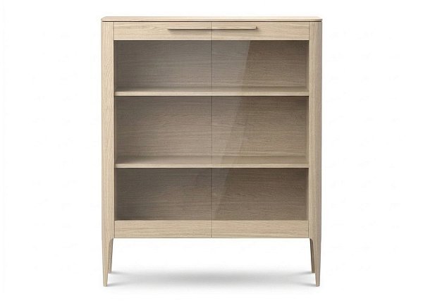 Витрина Type oak стеклянная высота 120 см (беленый дуб)