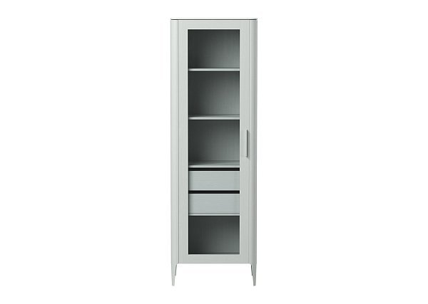 Витрина Type oak стеклянная высота 200 см L (светло-серый)