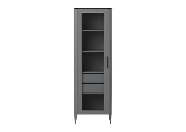 Витрина Type oak стеклянная высота 200 см L (серый)