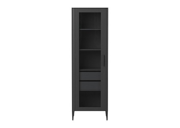 Витрина Type oak стеклянная высота 200 см L (черный)