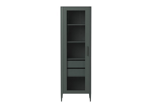 Витрина Type oak стеклянная высота 200 см L (темно-серый)