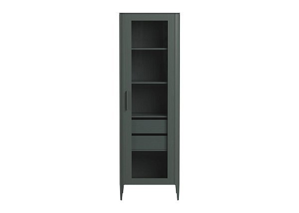Витрина Type oak стеклянная высота 200 см R (темно-серый)