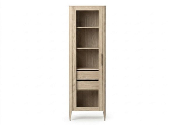 Витрина Type oak стеклянная высота 200 см L (беленый дуб)
