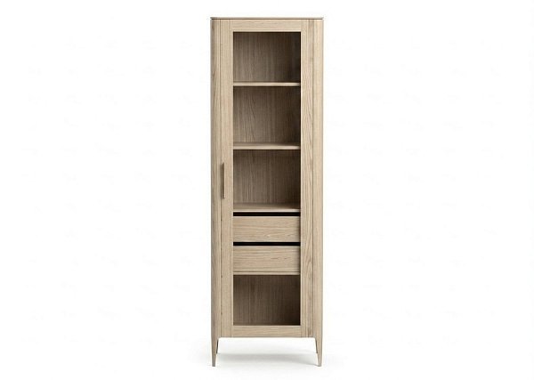 Витрина Type oak стеклянная высота 200 см R (беленый дуб)