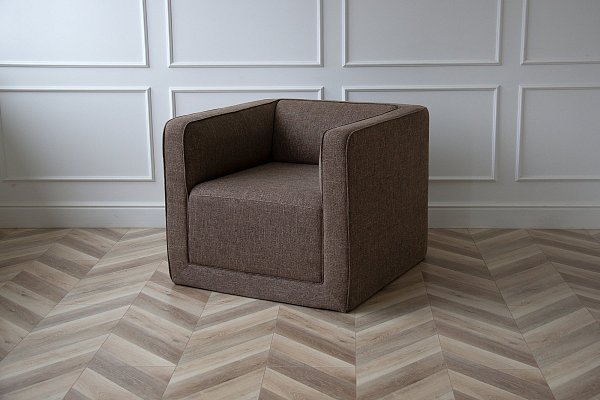 Кресло Cube (коричневый, рогожка)