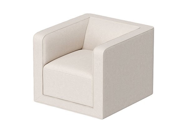 Кресло Cube (молочный, рогожка)