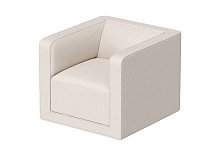 Кресло Cube (молочный, рогожка)