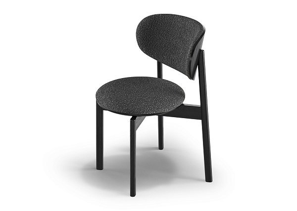 Стул Basic С (серый букле, черный)