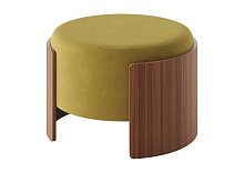 Пуф Lagom D 62 см (янтарный FiberGuard, орех)