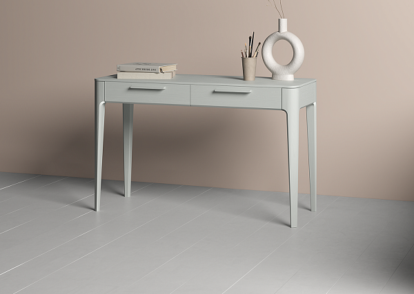 Консоль Type oak 2 ящика ширина 120 см (светло-серый)