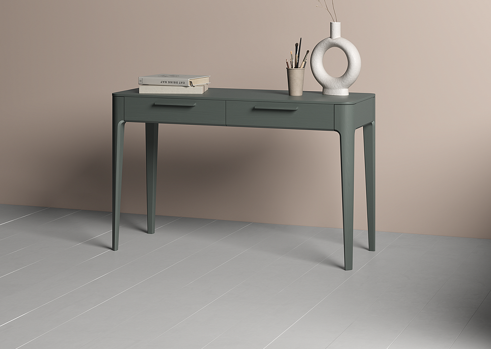 Консоль Type oak 2 ящика ширина 120 см (темно-серый)