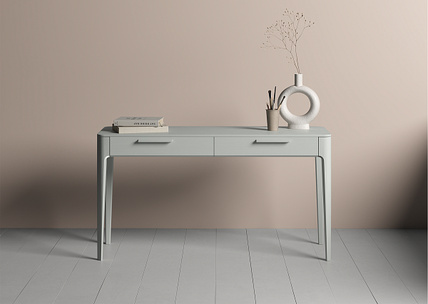 Консоль Type oak 2 ящика ширина 140 см (светло-серый)