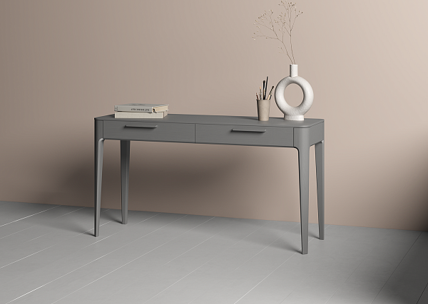 Консоль Type oak 2 ящика ширина 140 см (серый)