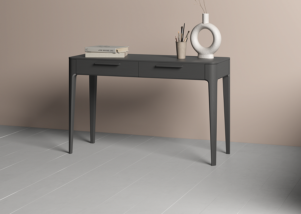Консоль Type oak 2 ящика ширина 120 см (черный)