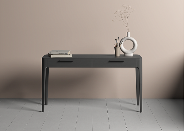 Консоль Type oak 2 ящика ширина 140 см (черный)