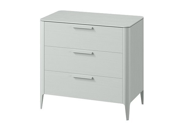Комод Type oak 3 ящика ширина 90 см (светло-серый)