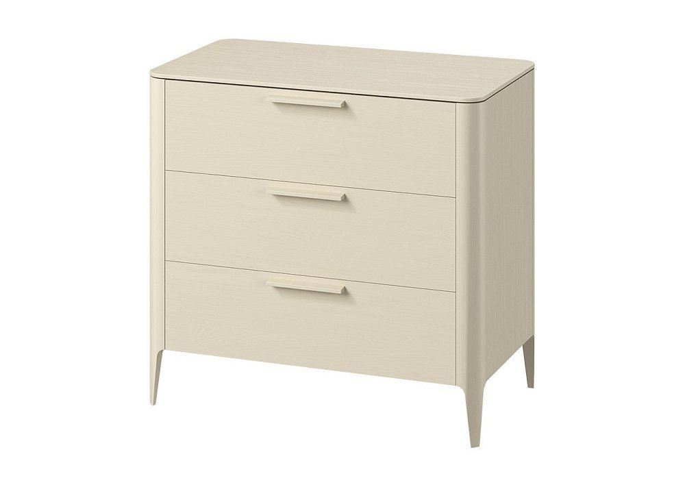 Комод Type oak 3 ящика ширина 90 см (молочный)