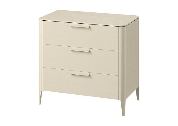 Комод Type oak 3 ящика ширина 90 см (молочный)