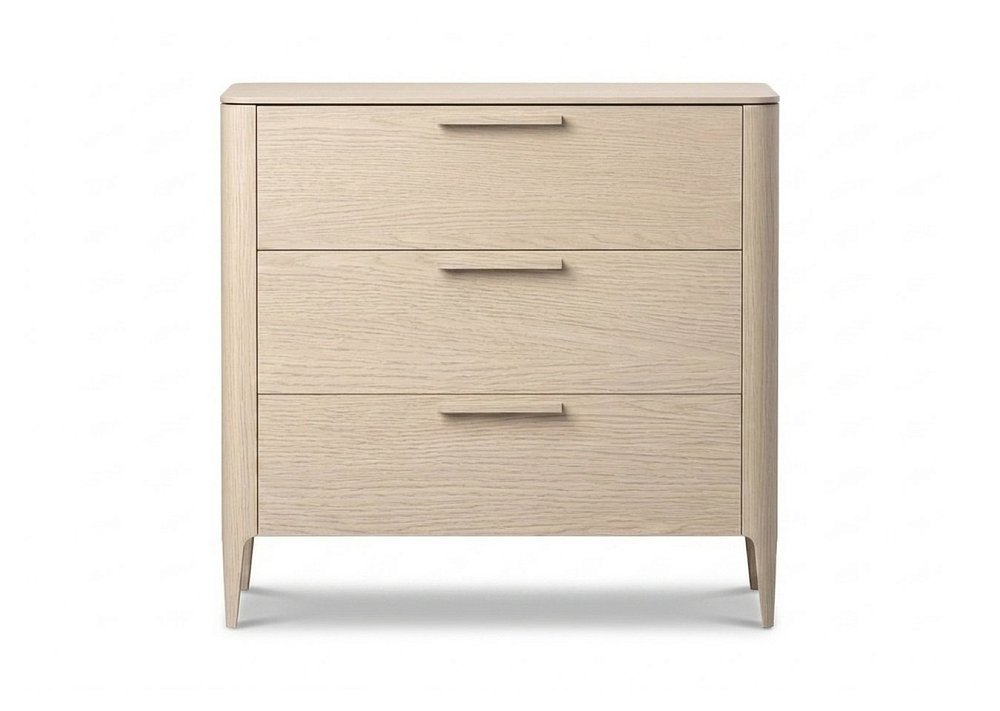 Комод Type oak 3 ящика ширина 90 см (беленый дуб)