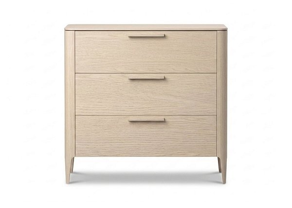 Комод Type oak 3 ящика ширина 90 см (беленый дуб)