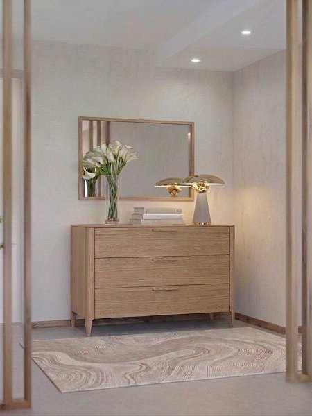 Комод Type oak 3 ящика ширина 120 см (натуральный дуб)