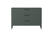 Комод Type oak 3 ящика ширина 120 см (темно-серый)